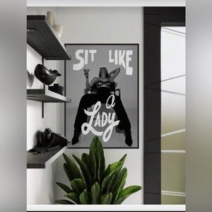 Sit Like A Lady Canvas - 20 x 30 cm